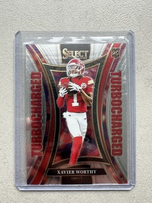 Xavier Worthy RC Kansas City Chiefs Panini Select Turbocharged NFL Football 2024