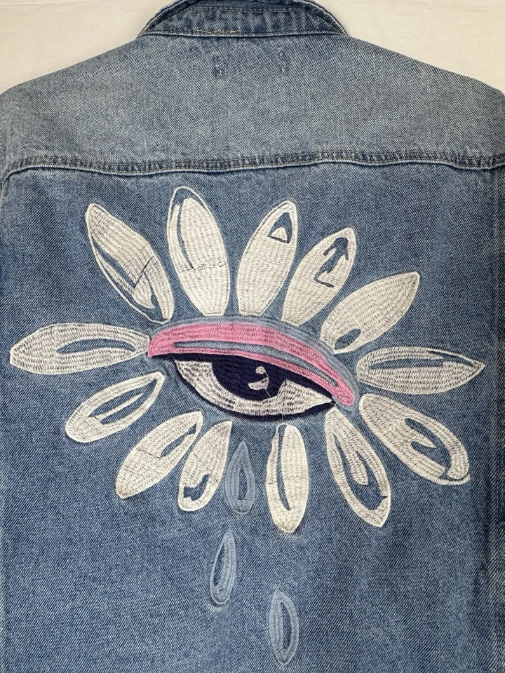 Nordstrom by Cristina Martinez Gender Inclusive Oversize Denim Jacket Size M EUC - Image 2 of 4