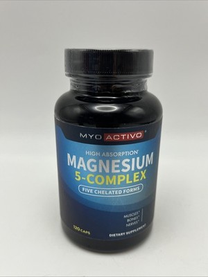 MYO ACTIVO Magnesium 5-Complex Capsules 60 Vegan Non-GMO Glycinate Malate