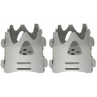 2pcs Portable Camping Stove Stainless Steel Stove Wood BBQ Grill Burning Stove