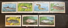 DP Stamps Nicaragua 1987 SC 1661-1667  MNH Set Fish