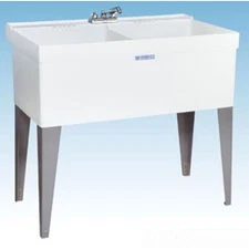 MUSTEE 27F 40"x24" UTILITY LAUNDRY TUB WALL WHITE