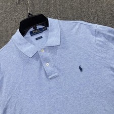Ralph Lauren Polo Shirt Mens XL Blue Classic Fit Cotton Short Sleeve Pony Logo