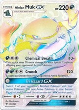 Alolan Muk GX - 157/147 - Secret Rare LP, English Pokemon Burning Shadows on eBay