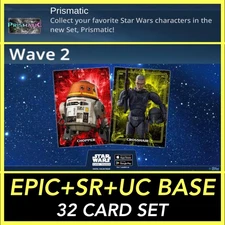 WAVE 2 PRISMATIC EPIC+SR+UC 32 CARD SET-TOPPS STAR WARS CARD TRADER