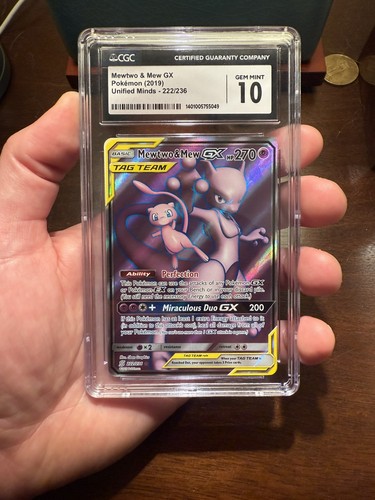Mewtwo & Mew-GX graded CGC 10 for sale on eBay