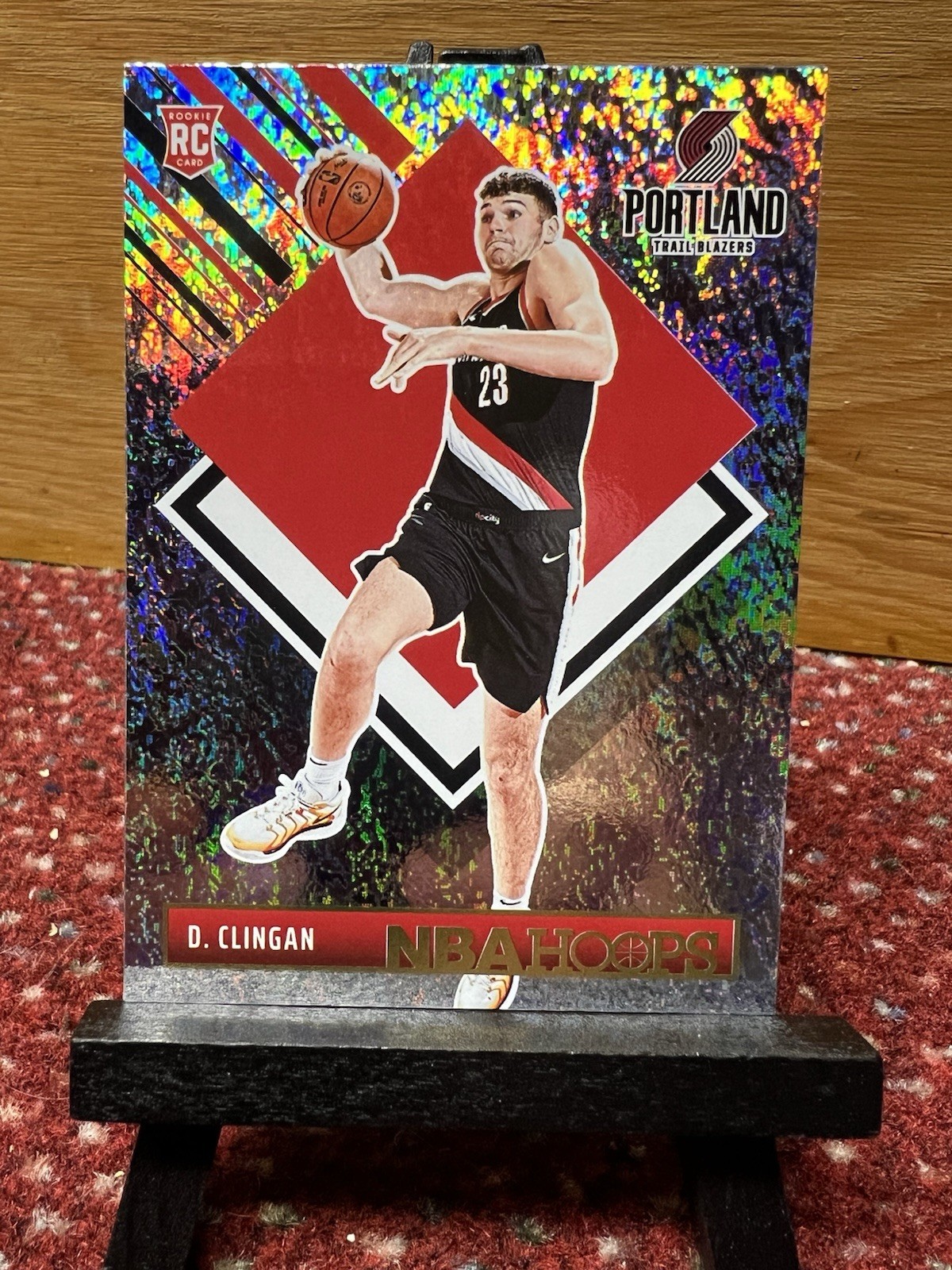 2024-25 Panini NBA Hoops Hoops Tribute Texture Donovan Clingan #293 Rookie RC