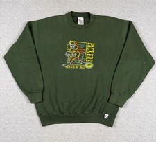 Vintage Green Bay Packers Logo 7 Crewneck Sweatshirt Size L Green Football NFL
