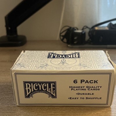 Bicycle 6 Pack Durable Easy to Shuffle Playing Cards for Poker