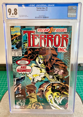 Terror Inc. #1 CGC 9.8 NM/MT Jorge Zaffino Cover Marvel Comics July 1992