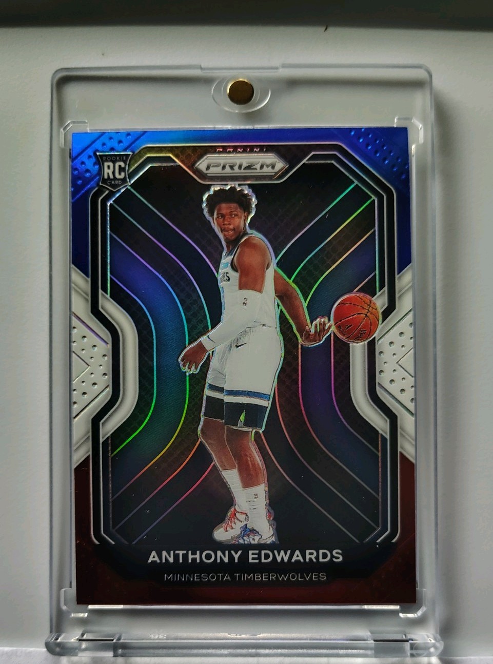 Anthony Edwards (RC), Timberwolves, 2020 Prizm Red/White/Blue, Card#258