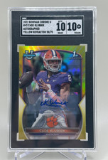 2022 Bowman University Chrome Cade Klubnik SGC 10 RC Auto Yellow Refractor #/75