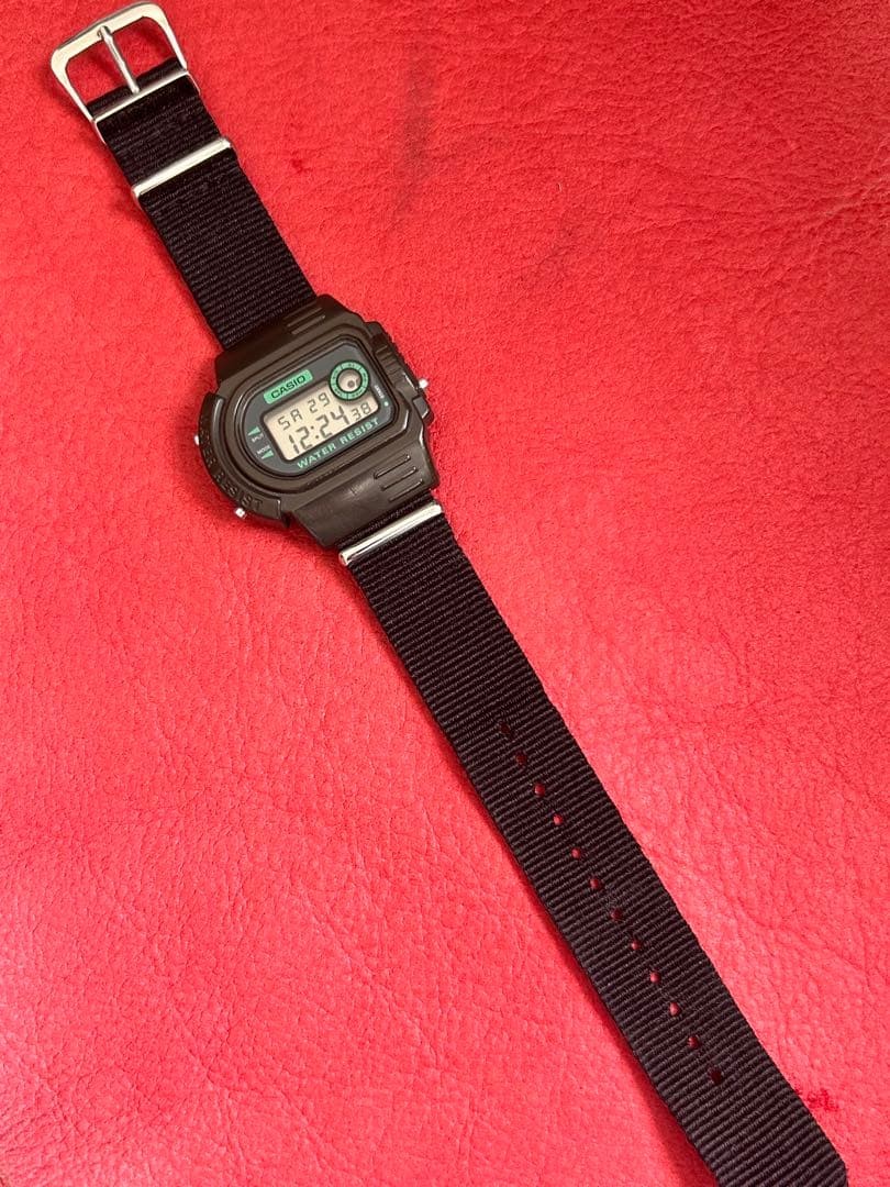CASIO NF-11 Digital Watch Tested 4.1cm Case NATO Strap Fashion CASIO NF-11 Digital Watch Tested 4.1cm Case NATO Strap Fashion