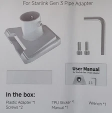 Starlink Mini Kit Gen 3 Pipe Adapter Install On 1.3-2 Inch Poles
