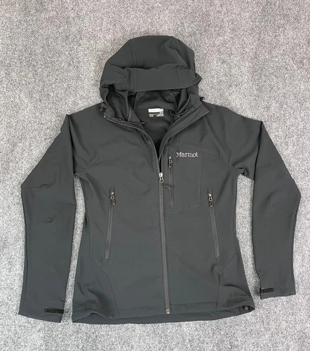 Marmot  M3 Womens Estes Softshell Black Full Zip Hooded jacket Size M