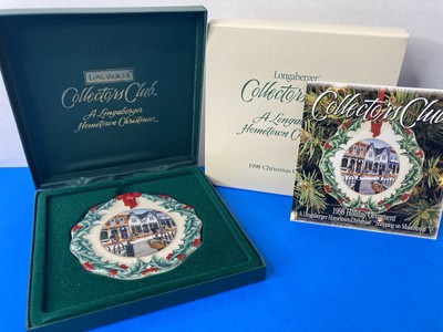 1998 Longaberger Collectors Club HOMETOWN CHRISTMAS Shopping Main St Ornament