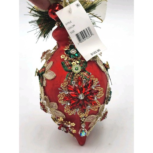 Mark Roberts Navidad 2024 Joya del Rey Elegante Adorno Acabado 8" Rojo Esmerilado - Imagen 9 de 24