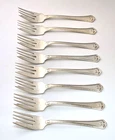 (8) Wallace CARMEL Sterling Silver Dessert Forks  5 3/4" - NO MONO 222g