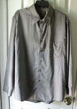 Arrow USA 1851 Classic Fit Long Sleeve Shirt Gray Size 18 34/35 Wrinkle Free