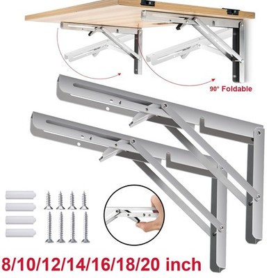 2er Set Klappkonsole echt Edelstahl belastbar bis 150Kg Klappregal Klapptisch DE