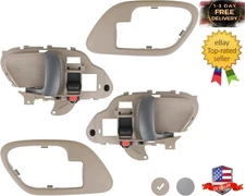 Interior Door Handle W/Bezel (TAN) Compatible with 1995-2000 Chevy GMC
