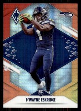 2021 Phoenix Fire Burst Prizm Rookie RC #118 Dwayne Eskridge Seattle Seahawks