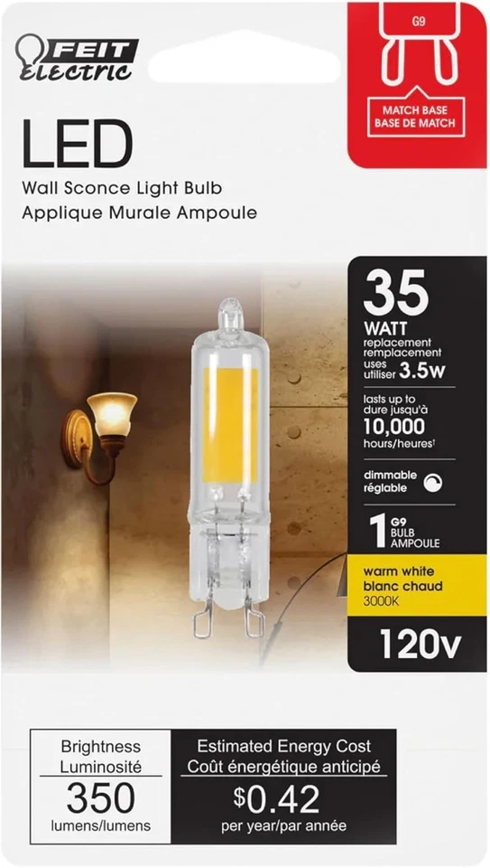 Listed G9 LED Bulbs 3000K Warm White, 6 Pack - Image 4 of 4