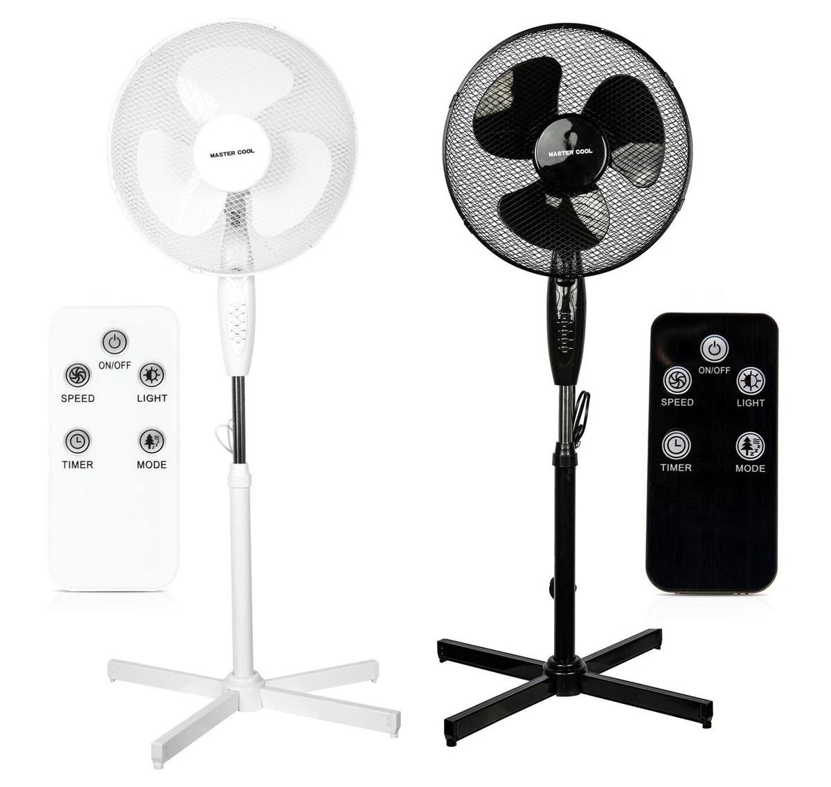 A2Z Standventilator 16 Zoll 3 Geschwindigkeiten Einstellungen Fernbedienung Elektrischer Standventilator