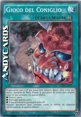 HASENSPIEL   (Chicken Game)   Common SP   CORE IT067   1Ed   Yugioh!