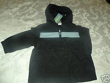 GYMBOREE NAVY w/ CHEST STRIPE HOODIE JACKET 6 12 NWT