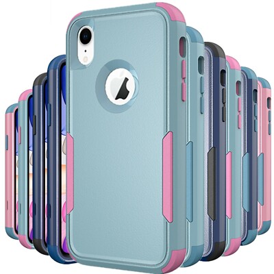 For iPhone 6 7 8 Plus 6s X XR XS Max SE Shockproof Case Heavy Duty Rugged Cover
