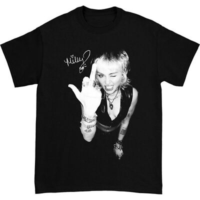 New Miley Cyrus Live Cotton Black S-5XL T-Shirt