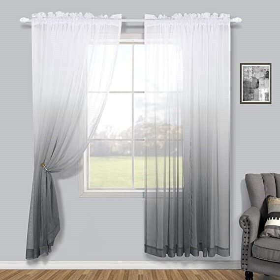 cortinas para sala blancas modernas elegantes habitacion cuarto cortina  50x84