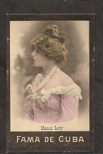 Manon Loty 1900-1930 Fama de Cuba, Tobacco Card Venezuela *Rare