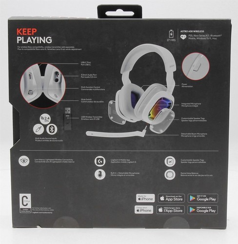 Astro Gaming - Auriculares inalámbricos Dolby Atmos para juegos A30 - blancos - Imagen 3 de 3