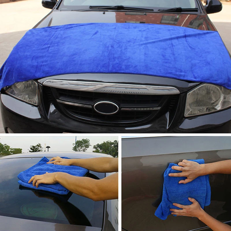 Toallas de limpieza de microfibra 160x60 cm paños de limpieza para lavado de autos cocina grandes Foto 2 de 4