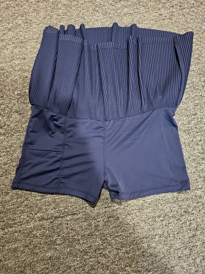 Beach House Size 8 Navy Pleated Swim Skort EUC - Image 3 of 3
