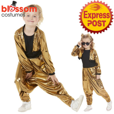 CK1897 Girls 80s Hammertime Hip Hop Retro Rapper MC Hammer Vanilla Ice  Costume