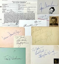 HUMPHREY BOGART  Autograph Signed ALBUM PAGE DARK PASSAGE 9 CAST PHOTOS JSA LOA