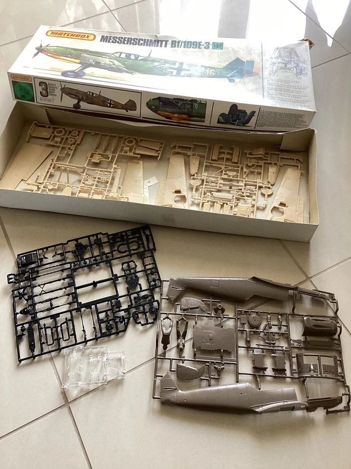 MATCHBOX -MESSERCHMITT BF/109E-3-Vintage 1983-1:32 Kit Modello - Immagine 4 di 4