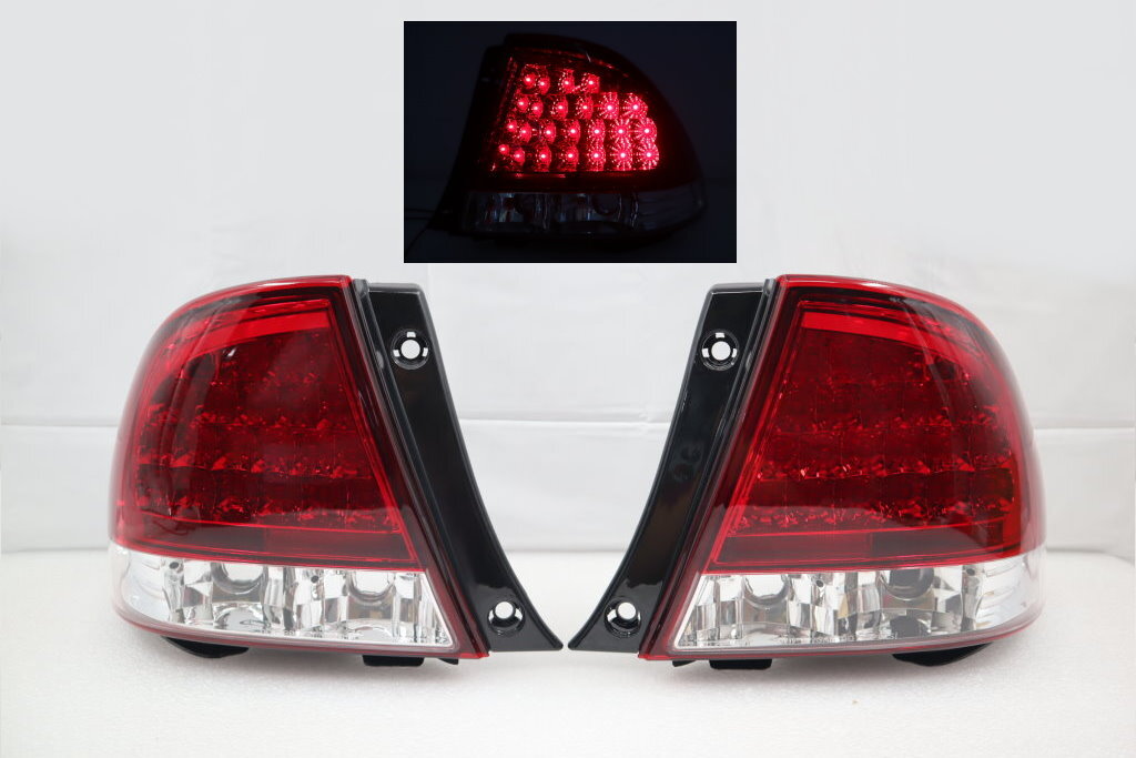 LEXUS テールランプ NEW LED RED/CLEAR Tail Lights Rear For LEXUS IS200 IS300
