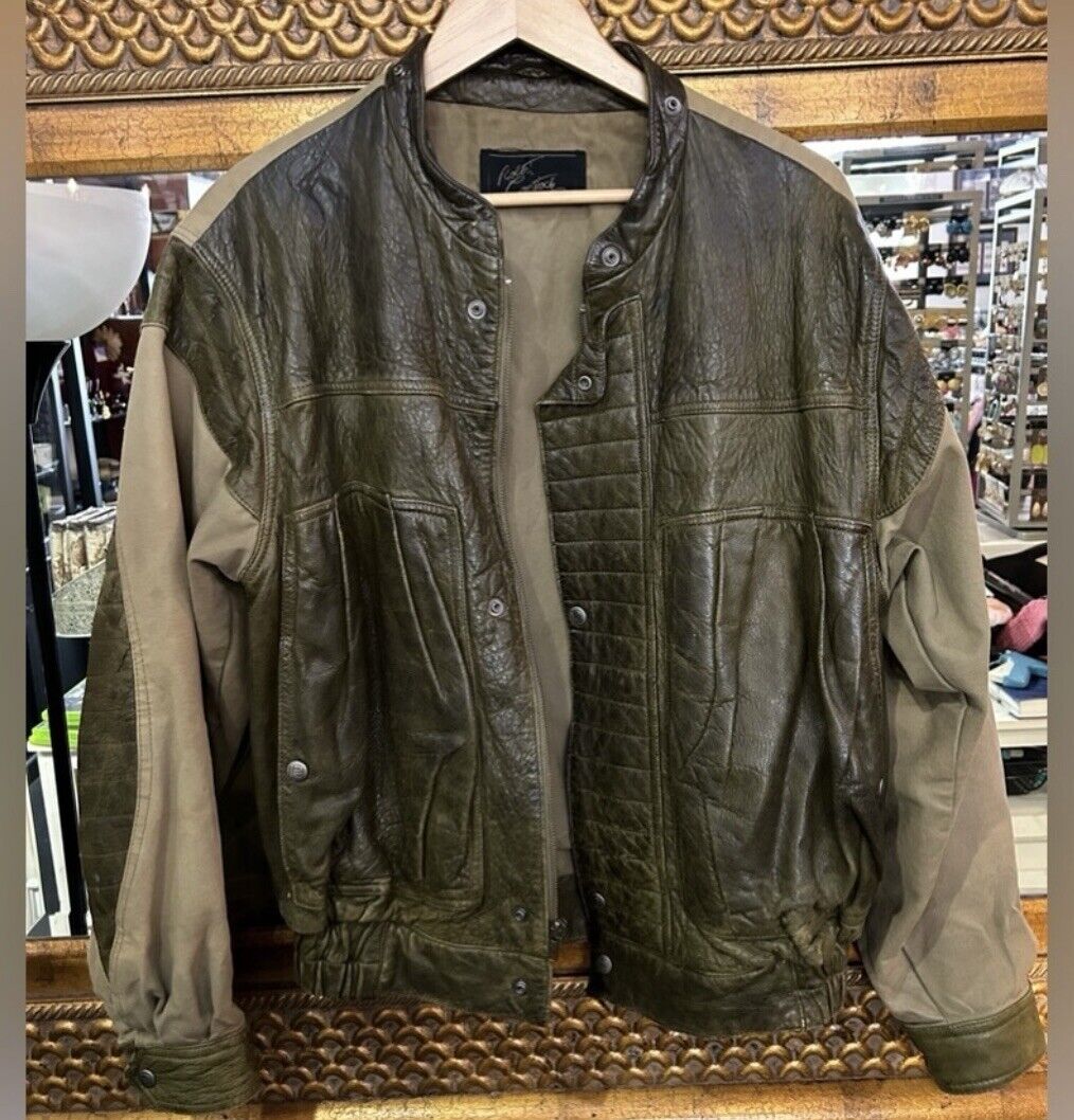 Robert Comstock, Designer Vintage Leather Jacket USA. Men's Robert Comstock, Designer Vintage Leather Jacket USA. Men's