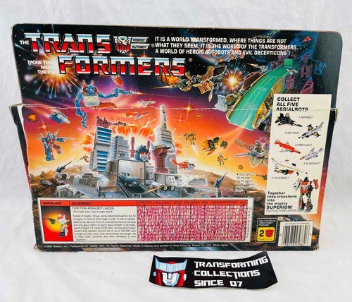 Transformers Original G1 1986 Aerialbot Silverbolt Complete w/ Box and Bubble - Picture 5 of 5