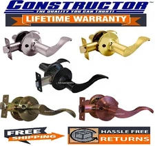 Constructor Prelude Passage Door Lock Lever Handle ORB SN PB AB AC Reversible