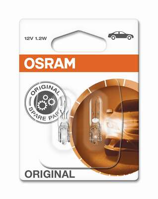 2 x Osram W1,2W Lampen 12V 1,2W W2x4,6d 2st. Blister OSRAM lamp bulb