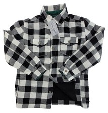 Tommy Bahama Boy  s Cozy Sherpa Lined Plaid Flannel Button Down Shirt Jacket XL