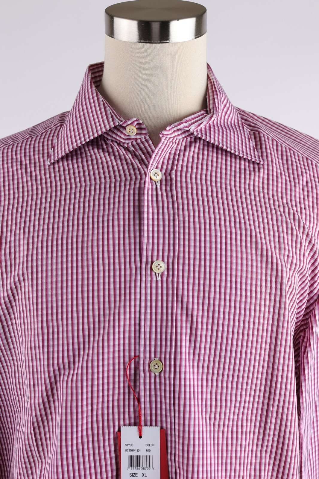 $595 Kiton Checkered Button-Down Long Sleeves Shi… - image 3