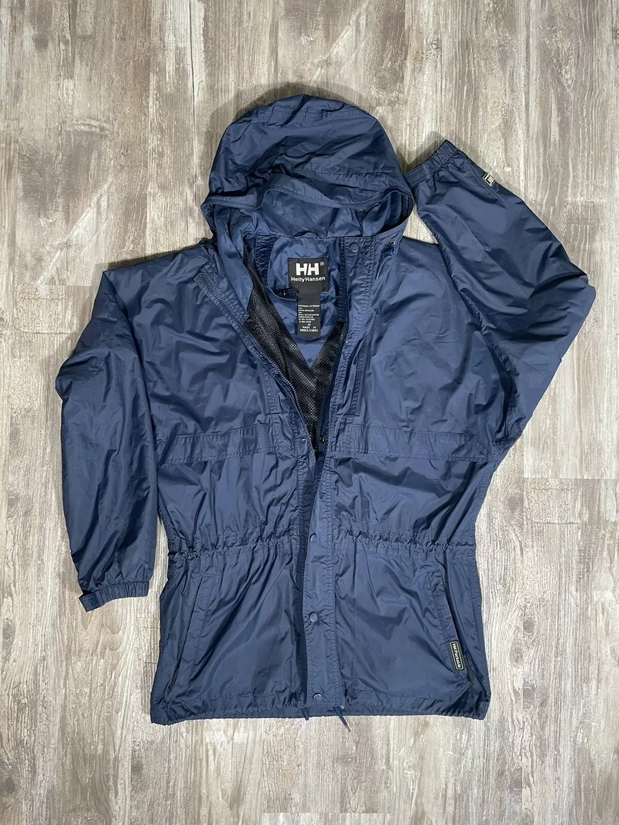 Helly Hansen Navy Blue Nylon Hooded Outer shell Parka Medium