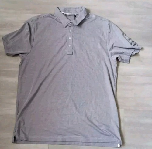 Travis Mathew Hemd Herren XL Golf Polo meliert grau PENTA Prestige Freizeit Neu mit Etikett - Bild 11 von 11