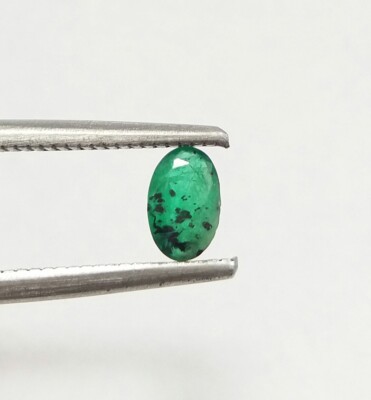 0,33 ct natürlicher AAA-grüner sambischer Smaragd ovaler Schliff echte Smarag...